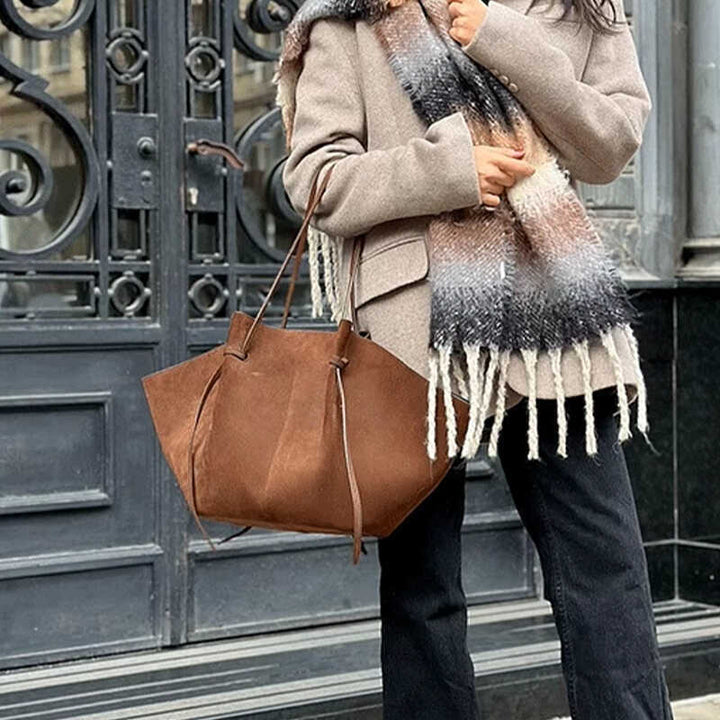 Nord Taschen | Große Wildleder Tragetasche, Übergroße Schultertasche für Frauen