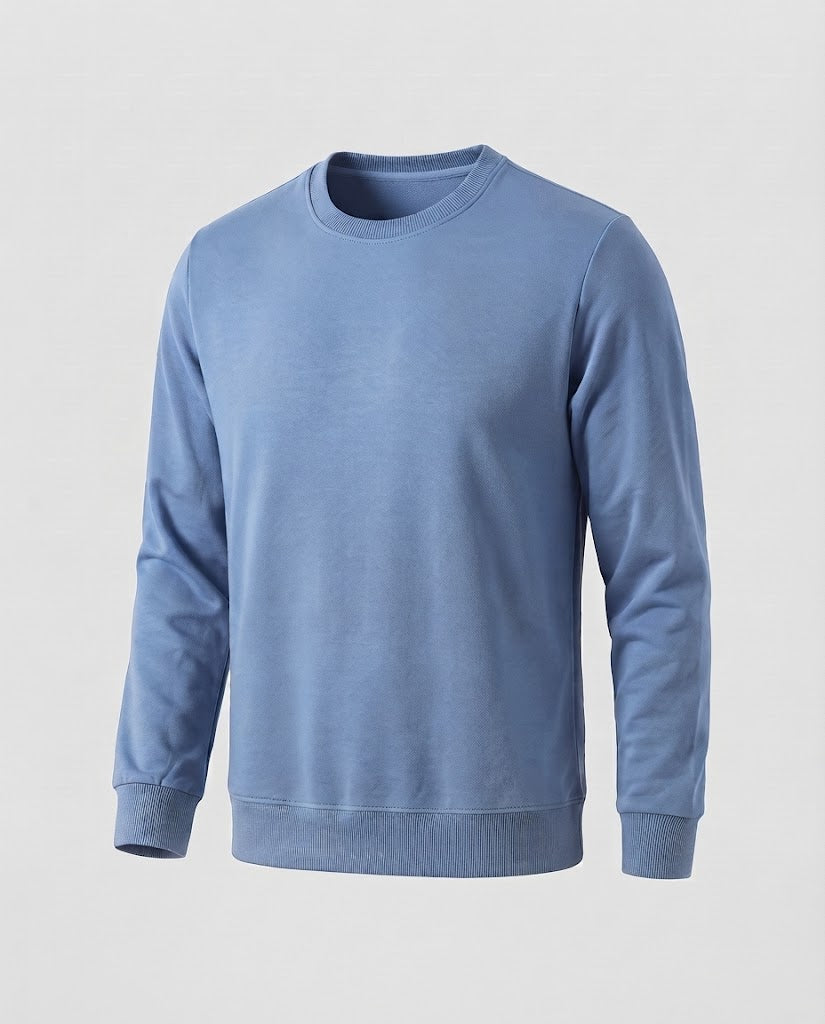 Herren Rundhals‑Sweatshirt aus Baumwollmix in Oversize‑Passform mit gerippten Bündchen Nord Taschen
