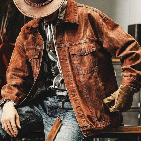 Retro Herrenjacke Westernstil - Arvani