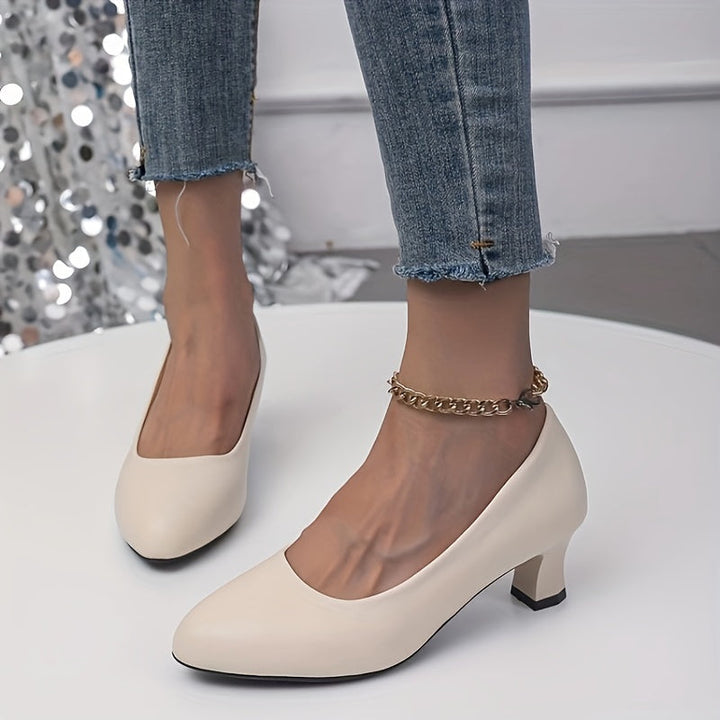 Stilvolle Damen Pumps mit Spitzem Zeh und Blockabsatz