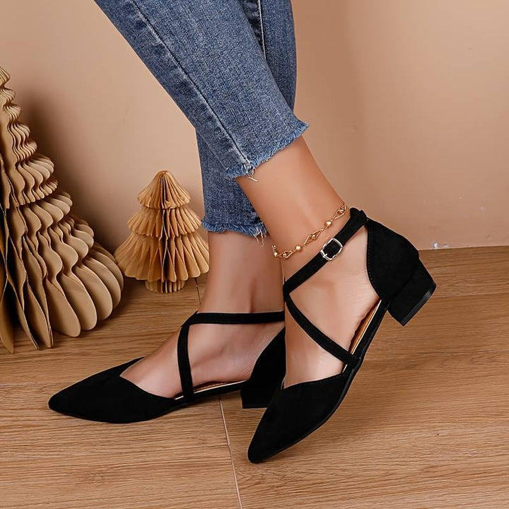 Damen Niedrige Absatz Sandalen Stilvoll