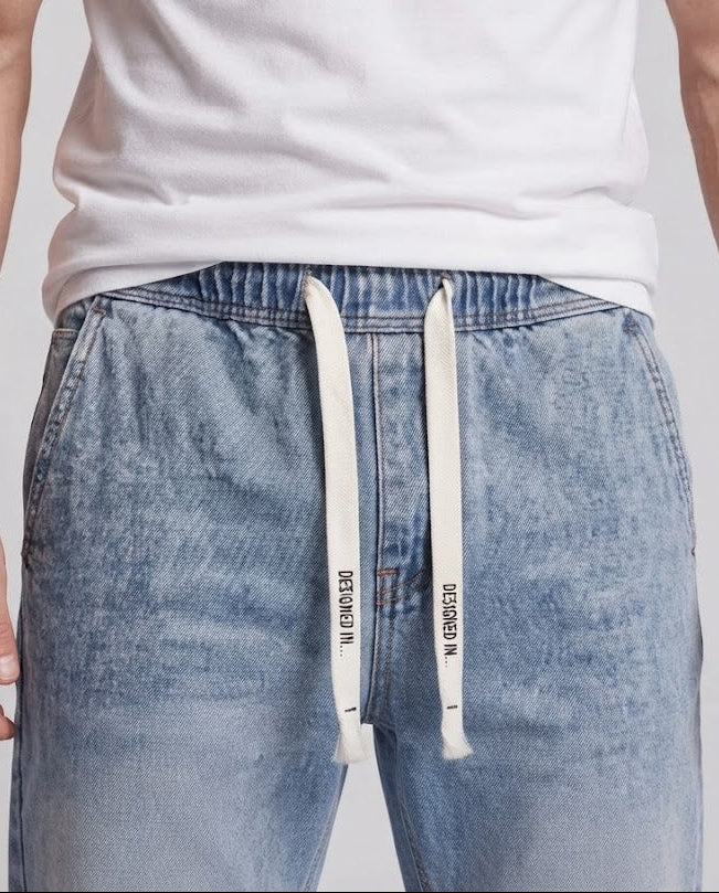 Herren Bequeme Lockere Denim-Hose Nord Taschen