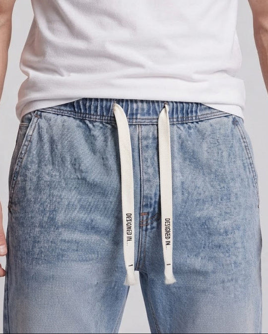 Herren Bequeme Lockere Denim-Hose Nord Taschen
