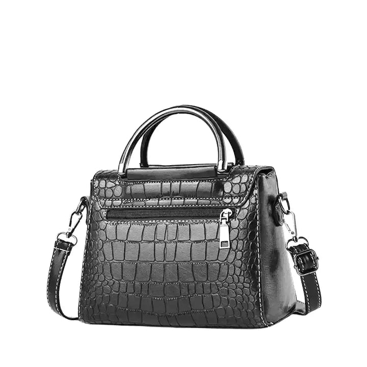Nord Taschen | Small Croco Square Handbag in Leather