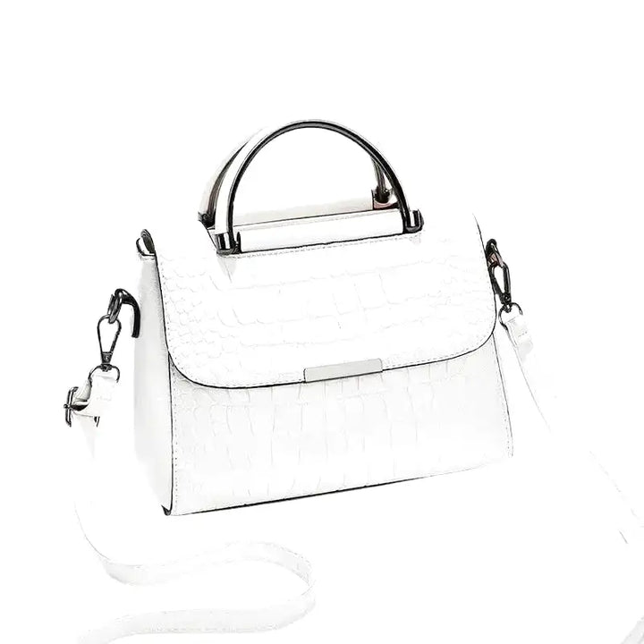 Nord Taschen | Small Croco Square Handbag in Leather