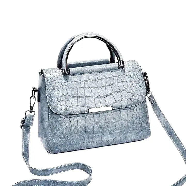 Nord Taschen | Small Croco Square Handbag in Leather
