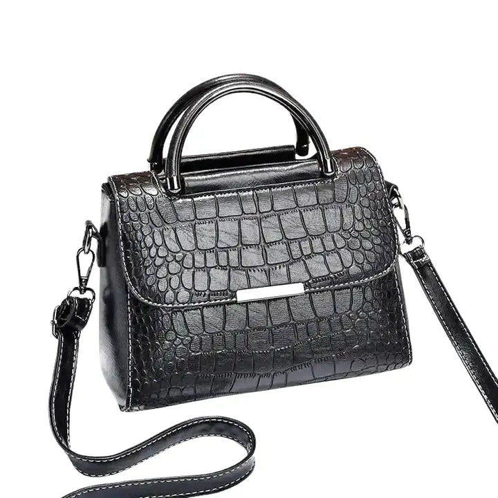 Nord Taschen | Small Croco Square Handbag in Leather