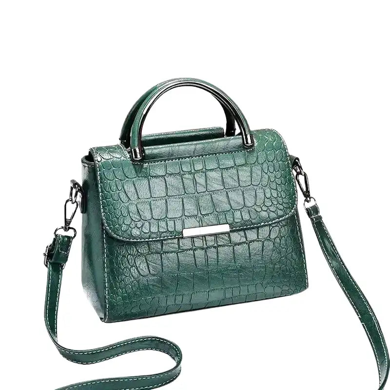 Nord Taschen | Small Croco Square Handbag in Leather