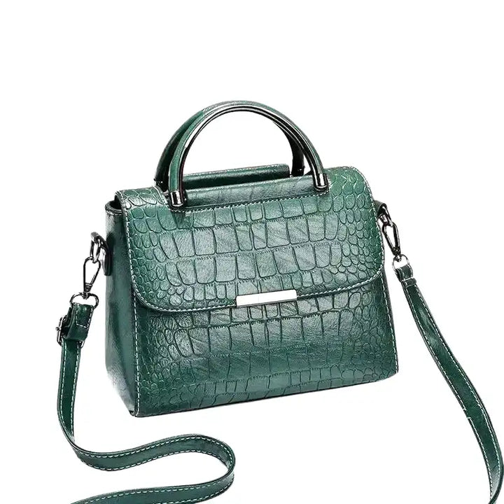 Nord Taschen | Small Croco Square Handbag in Leather