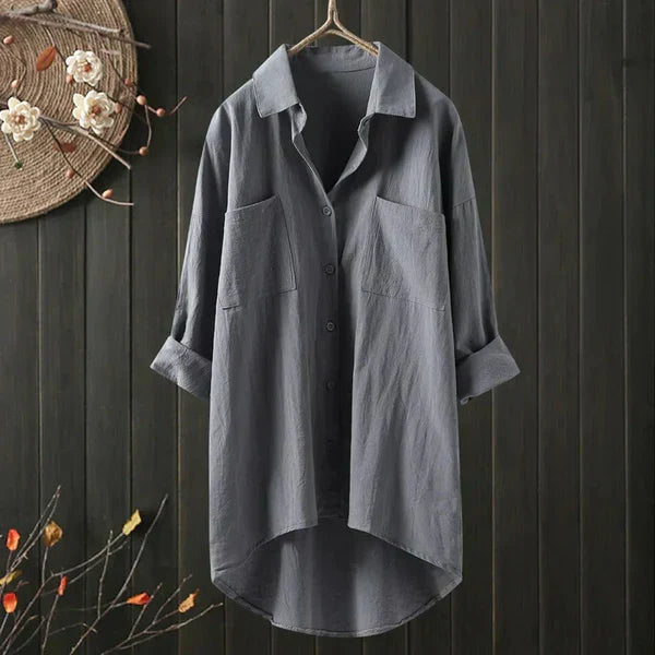 Übergröße Bluse mit Brusttasche - Vittorelli