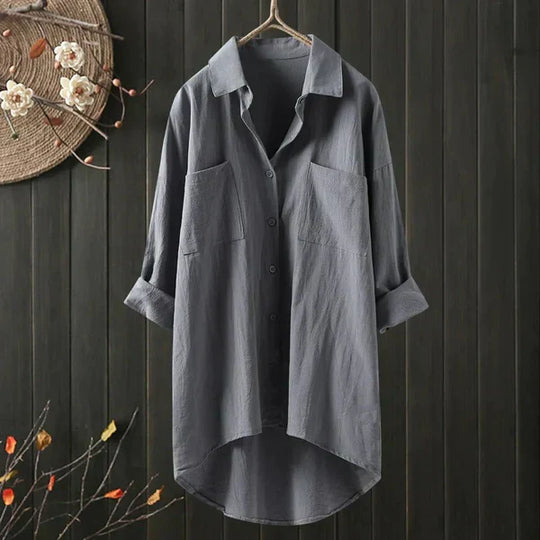 Übergröße Bluse mit Brusttasche - Vittorelli