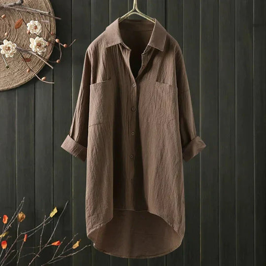 Übergröße Bluse mit Brusttasche - Vittorelli