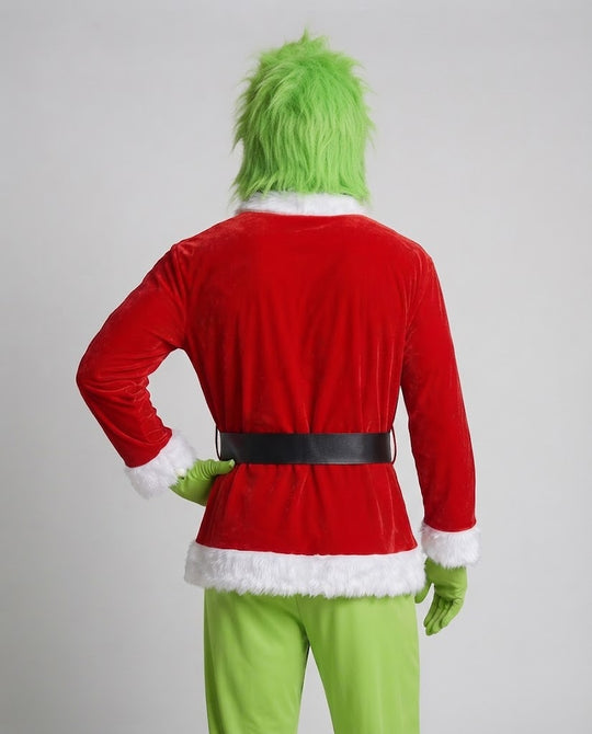 Herren Kostüm als grüner Weihnachtsgeist Nord Taschen