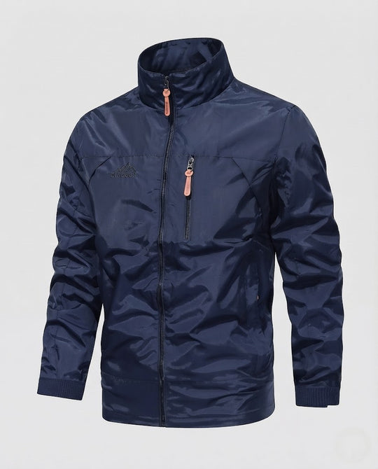 Herren leichter winddichter Nylon‑Reißverschlussblouson mit Stehkragen und Brustreißverschlusstasche Nord Taschen