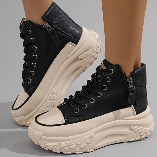 Lässige Plateau Knöchelhohe Sneaker