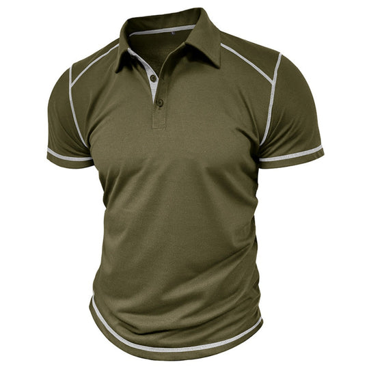 Kurzärmeliges Poloshirt zum Spleißen