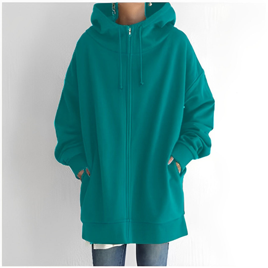 Fleece-Hoodie mit Reißverschluss