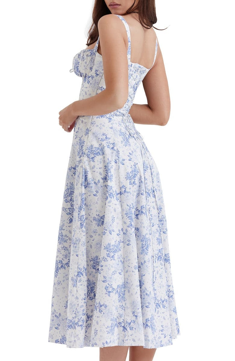 Langes Blumen Korsett Kleid
