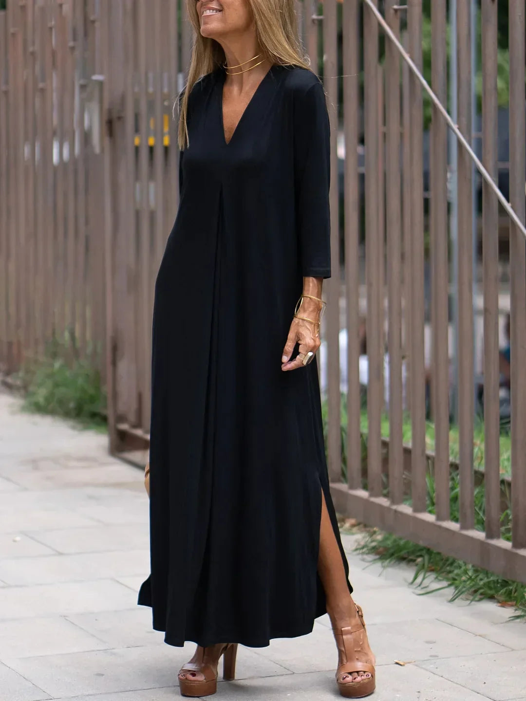 Langes Schlankmachendes Kleid
