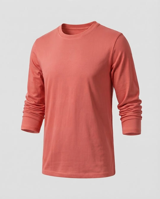 Herren Feines Langarm-Basicsweatshirt mit Rundhalsausschnitt & leichter Jerseystruktur Nord Taschen
