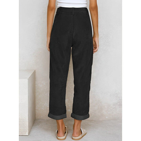 Gerade Hose aus Cord