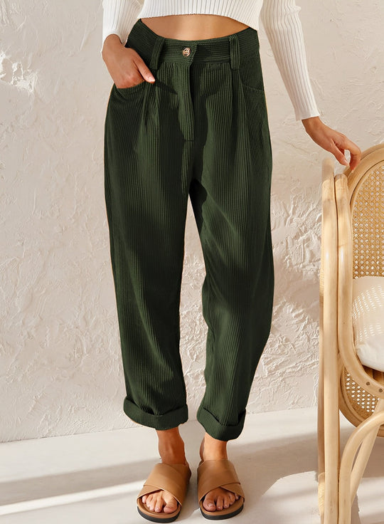 Gerade Hose aus Cord
