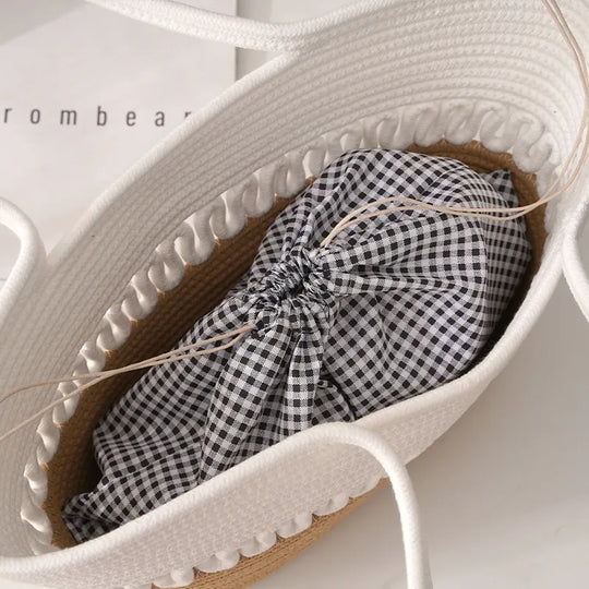 Nord Taschen | Shopper Tasche für Damen - Geräumige Umhängetasche mit modischem Design und geflochtenem Detail