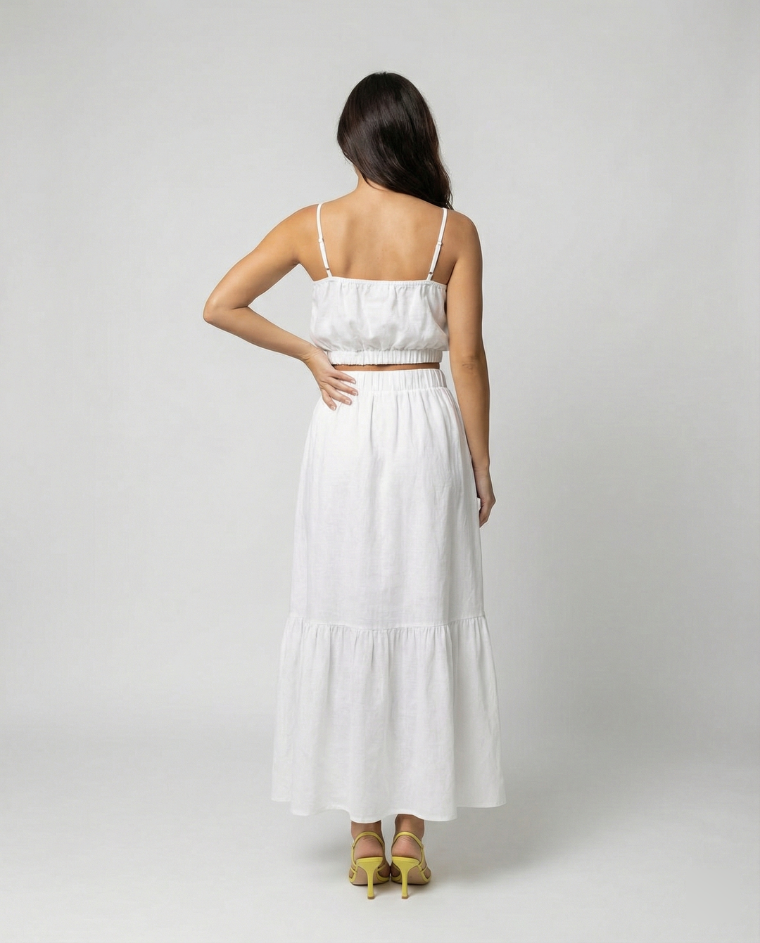 Damen Sommerliches Zweiteiler-Kleid mit fließendem Schnitt und praktischen Taschen