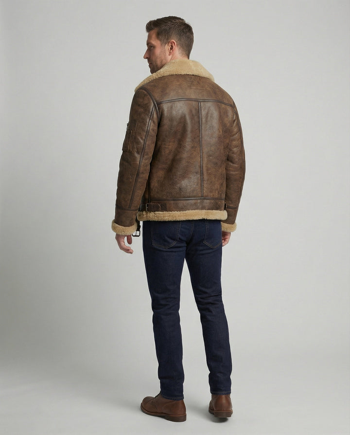 Authentische Jacke Stehkragen Herren