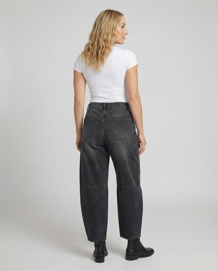 Nord Taschen | Mid Rise Barrel Jeans für Damen