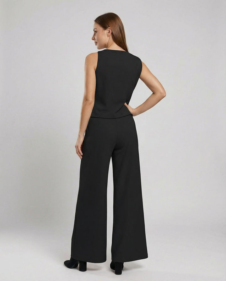 Eleganter Jumpsuit mit Rundhalsausschnitt für Alltag & Besondere Anlässe | Nord Taschen