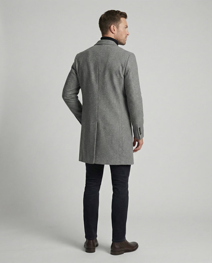 Eleganter Wintermantel Revers Herren