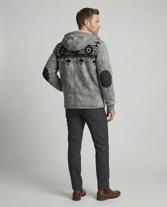 Tribal Print Kapuzenjacke Herren