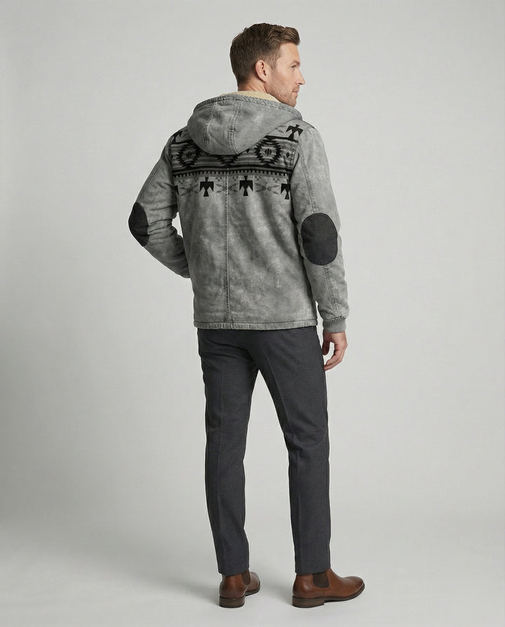 Tribal Print Kapuzenjacke Herren