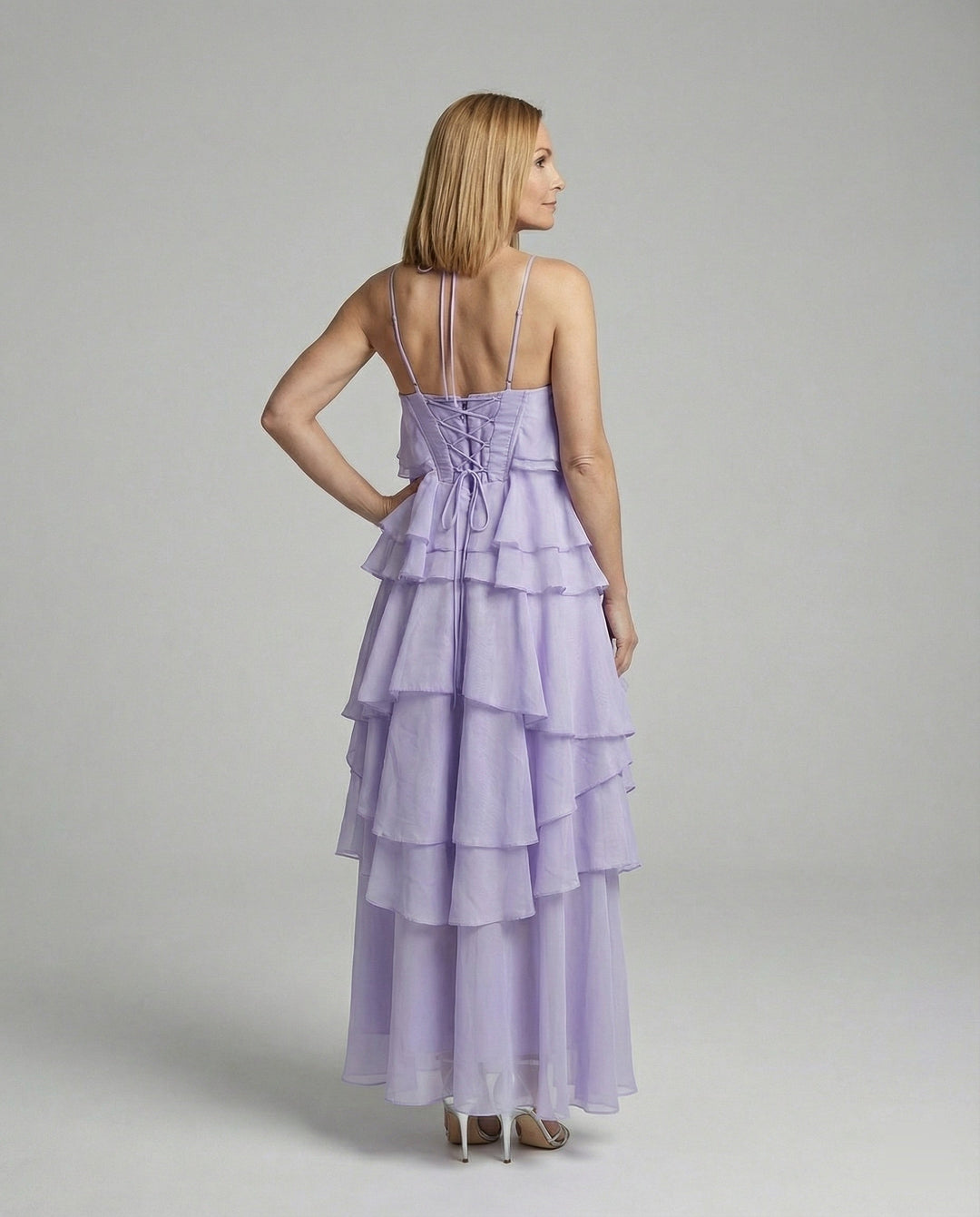 Damen Sommerkleid kurz mit Volants