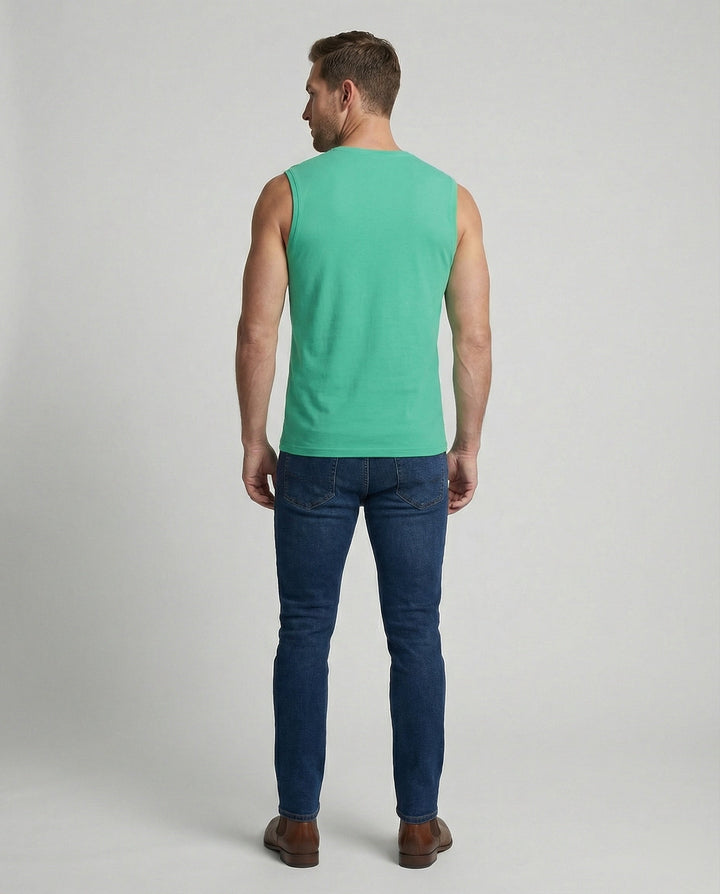 Herren ärmelloses V-Ausschnitt-Tanktop aus atmungsaktivem Stretchmaterial
