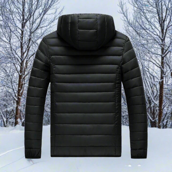 Daunenjacke Leichtes Steppdesign Abnehmbare Kapuze Winddicht und Warm