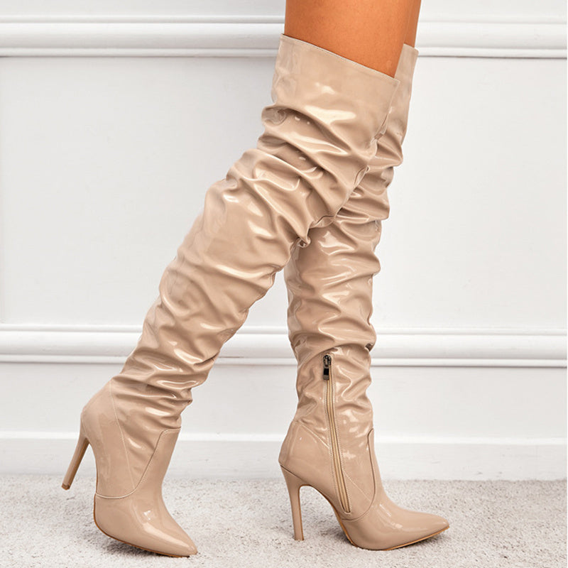 Kniehohe Lange Stiefel für Frauen mit Super Hohem Absatz für Partys