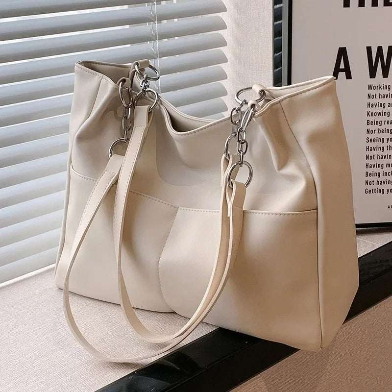 Nord Taschen | Große Vegane Rinderhaut Tote Tasche, Ketten Schultertasche