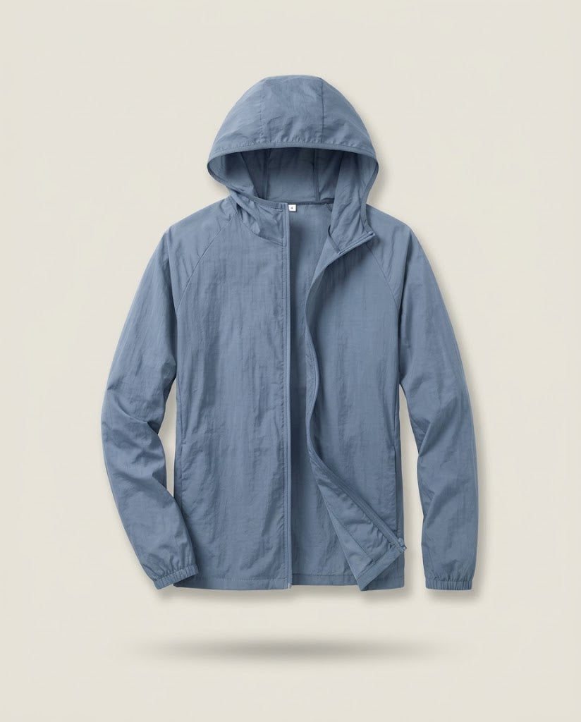Unisex Leichte Kapuzen-Windjacke mit durchgehendem Reißverschluss und elastischen Bündchen Nord Taschen
