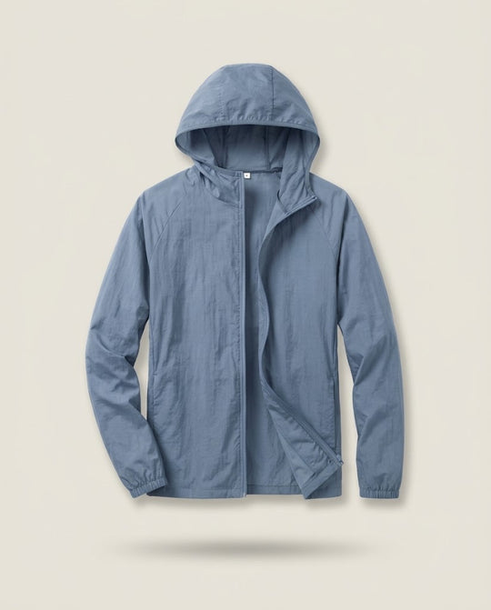 Unisex Leichte Kapuzen-Windjacke mit durchgehendem Reißverschluss und elastischen Bündchen Nord Taschen