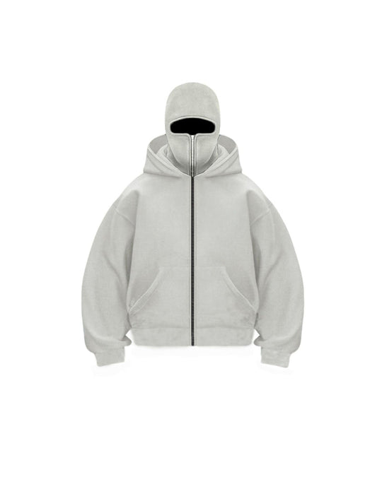 Sweatshirt Mantel mit Doppelkapuze und Reißverschluss - Vittorelli