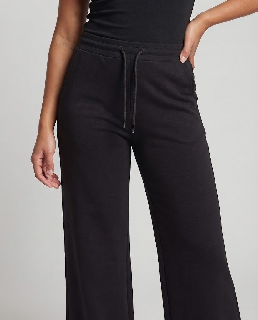 Damen Weite Jersey-Hose mit Kordelzug und hoher Taille Nord Taschen
