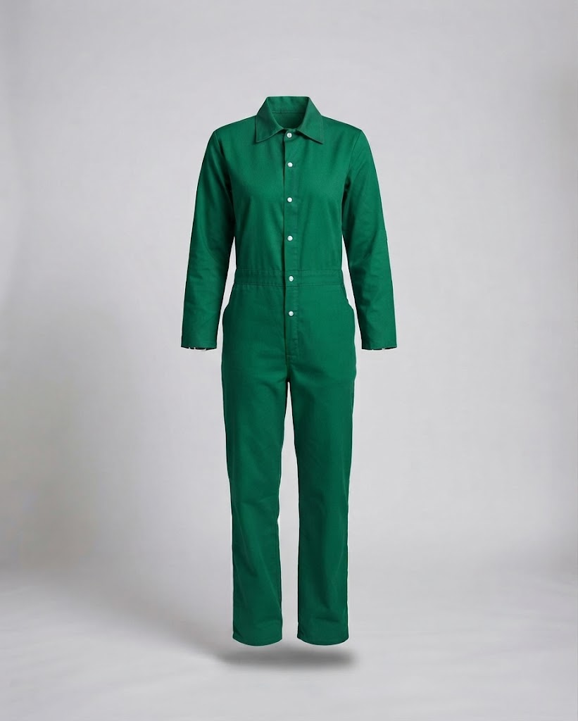 Damenoverall mit elegantem Schalkragen und Tailoring Nord Taschen