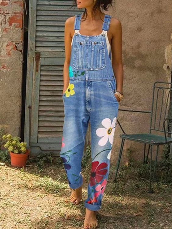 Nord Taschen | Ärmelloser Denim-Overall