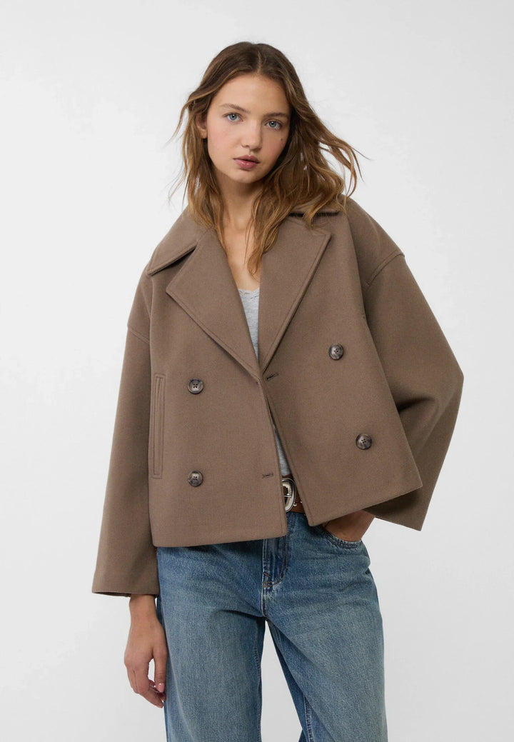 Nord Taschen | Damen Kurzer Mantel Oversize Herbst Übergang