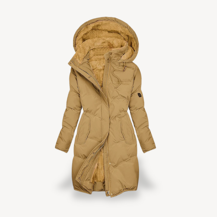 Fleece Gefütterte Pufferjacke für Damen