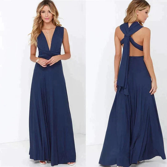 elastisches Wickelkleid mit Trägern