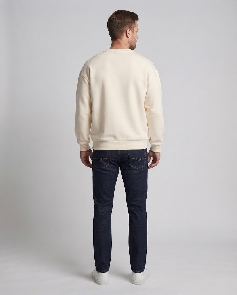 Unisex Oversize-Sweatshirt mit Rundhalsausschnitt, abgerundetem Saum und weichem Fleecefutter Nord Taschen