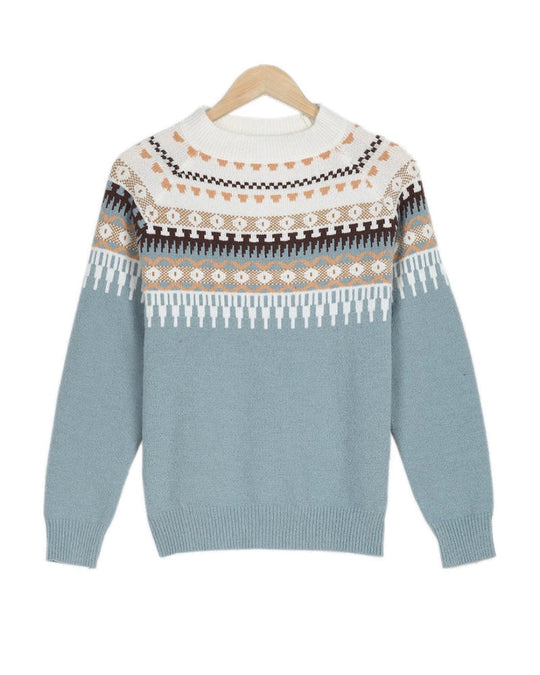 Stilvolle gNord Tascheneizte Boho Pullover